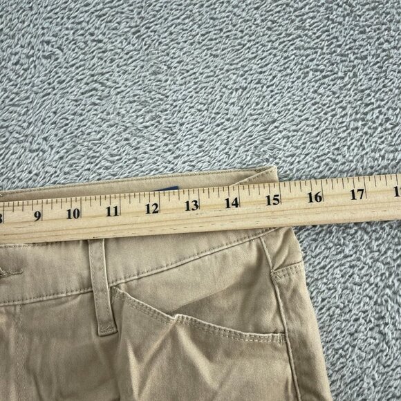 Chaps Womens Khaki Trouser Pants Size 4 Cotton Blend Slim Fit a1075 - Picture 7 of 10